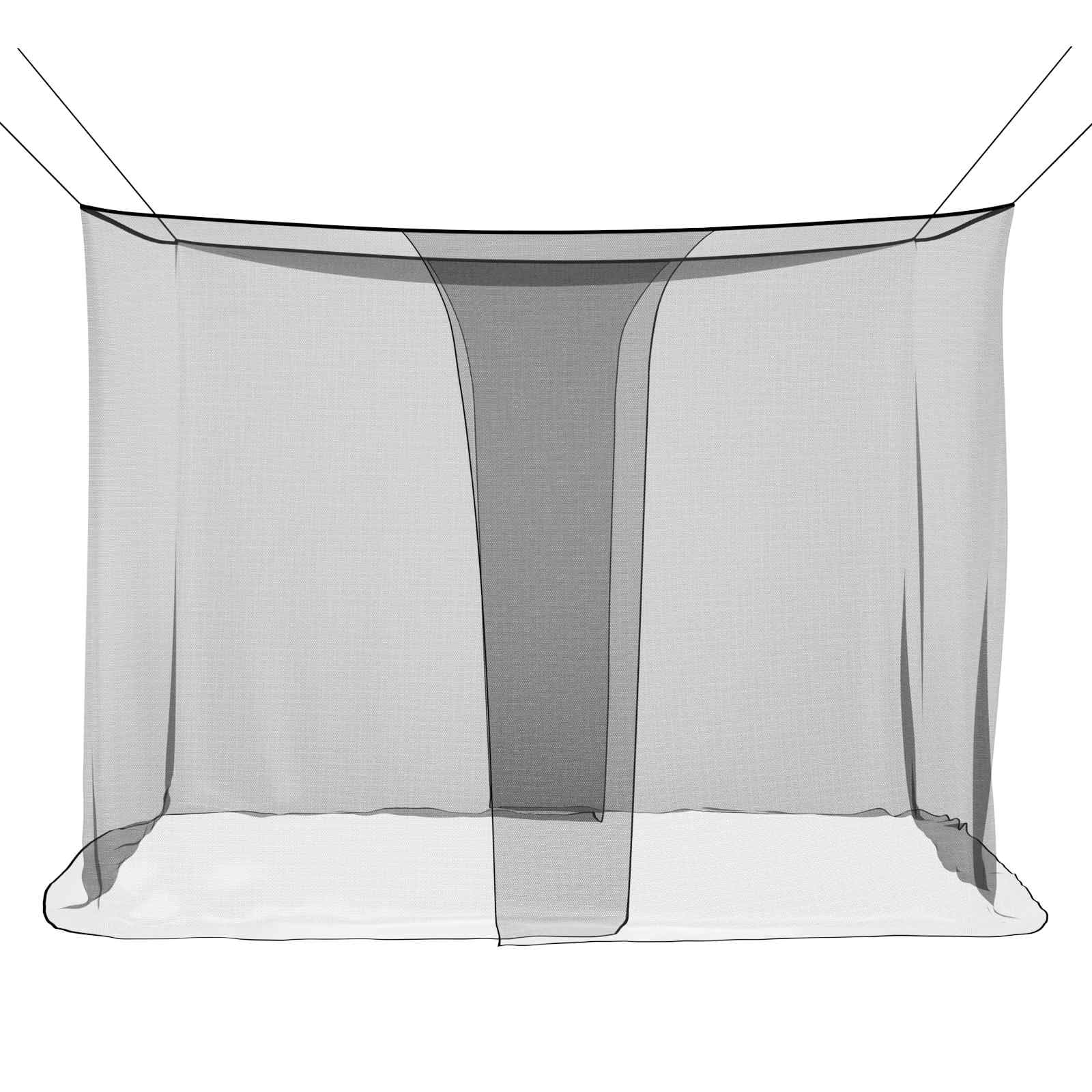 Moskito Netz für Bett aus Polyester, 156 Maschen, schwarz, 3er Set, 220 x 180 x 180 cm, mit genähter Öffnung, für Schlafzimmer und Innenbereich