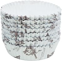 Vista 5 de Taza de papel antiadherente desechable con volantes y forma redonda, paquete de 100 (3.5 pulgadas)