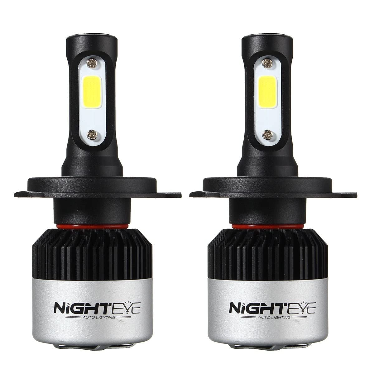 CAPE SHOPPERS Night Eye NE-0011 H4 LED Headlight Bulb High/Low Beam LED Light Conversion Kit for Cars (White, 72W, 2 Bulbs)-image-49