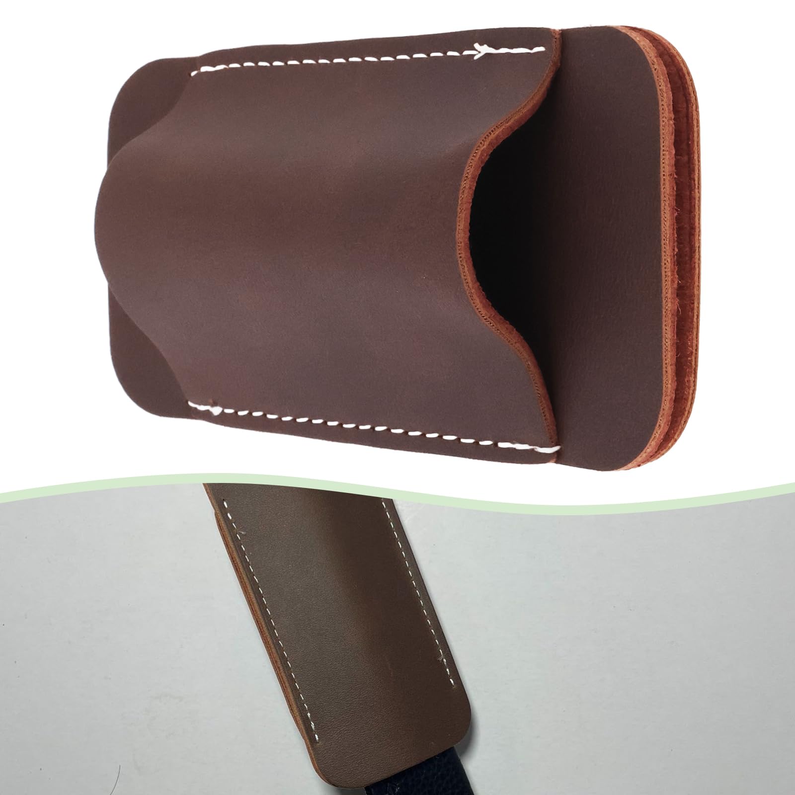 Tourbon Hunting Leather Folding Knife Sheath Trapper Knife Sheath With 3 Slots For Belt EDC - View #5