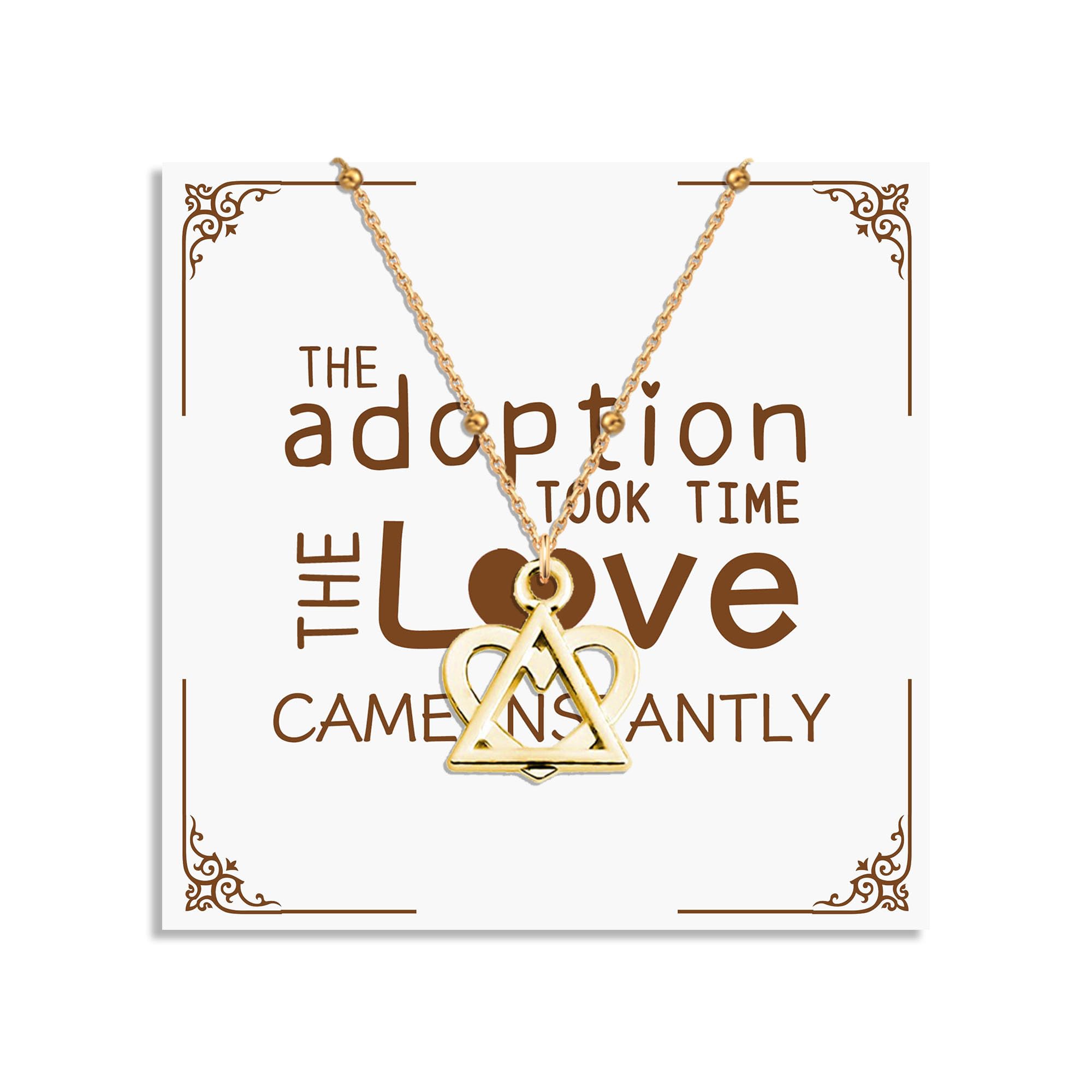 LZ EMOTION Natural Stone Adoption Bracelet Adoption Jewelry with Adoption Symbol Adoption Day Gifts for Adoptive Parents Gotcha Day Gift, Thank You Gifts