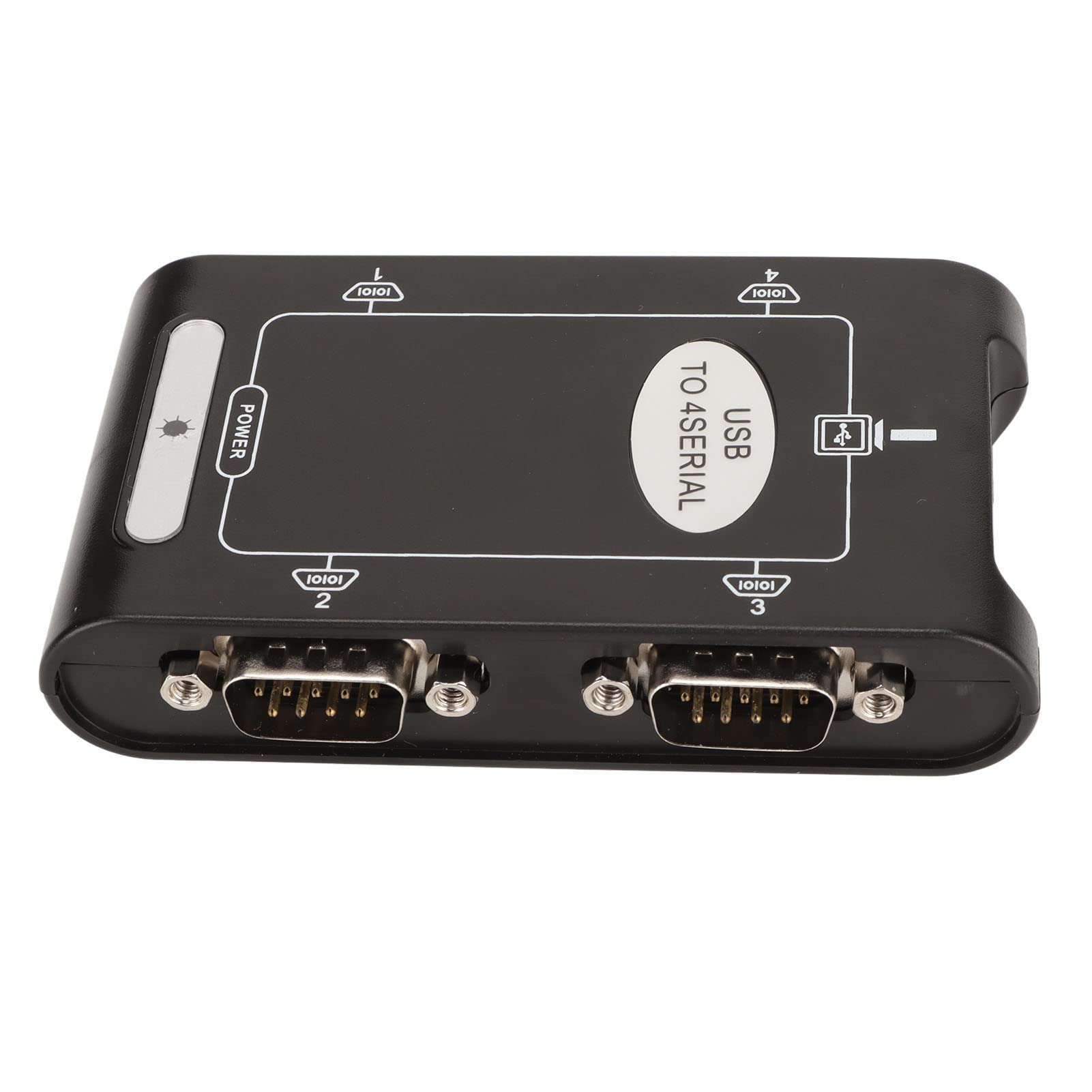 Adattatore da USB a Seriale Compatto a 4 Porte con Funzione di Riserva COM per Laptop e Stampanti ABS