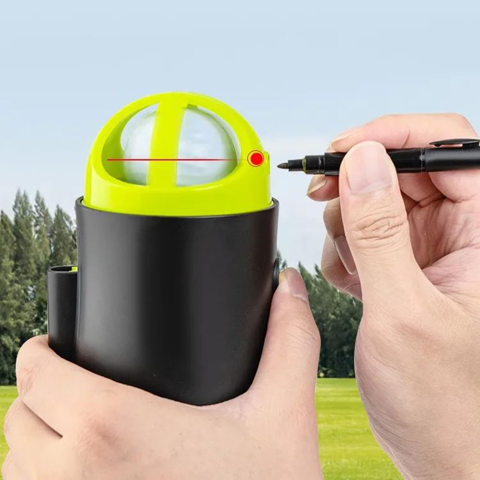 Elektroniczna wkładka do piłek golfowych, elektryczne narzędzie do znakowania linii piłek golfowych, przenośne, precyzyjne urządzenie wyrównujące, akcesoria do gry w golfa dla początkujących