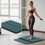 Tapis de yoga pliable extra épais 0.32 Inches Éco-Amis POE Matériel, Mats de fitness non-dérapants, Mat de sport multi-usages pour les studios ou les usages domestiques (71 x 24 x 0.32 pouces)