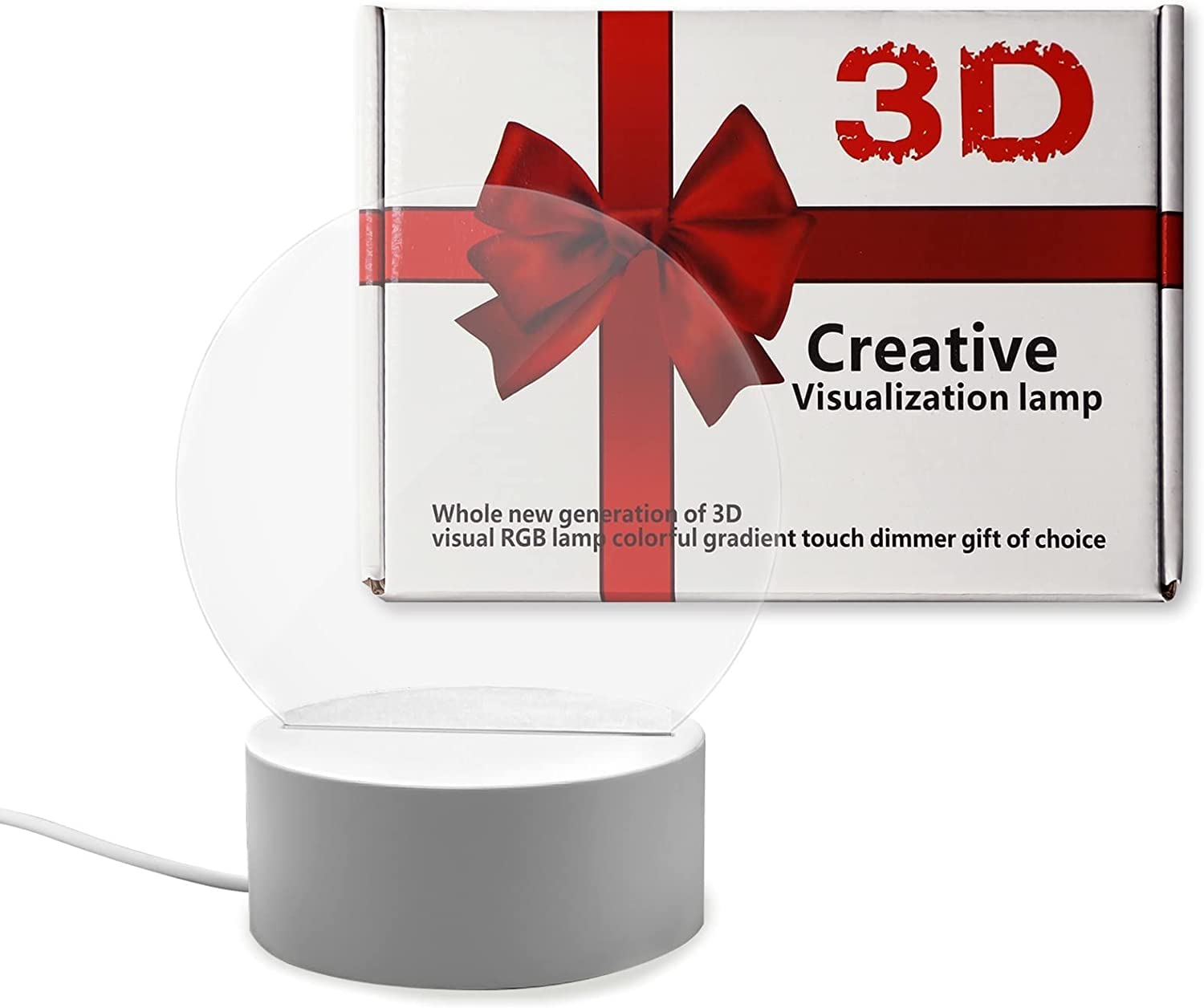 MIRADH 3D Night LED Light Lamp Base with Clear Acrylic Sheets and Pen Led Lights lamp, Led Message Writing Board, Electric lamp, Bedroom Light, Home Decor, Gift, Office Decor,Erasable Board