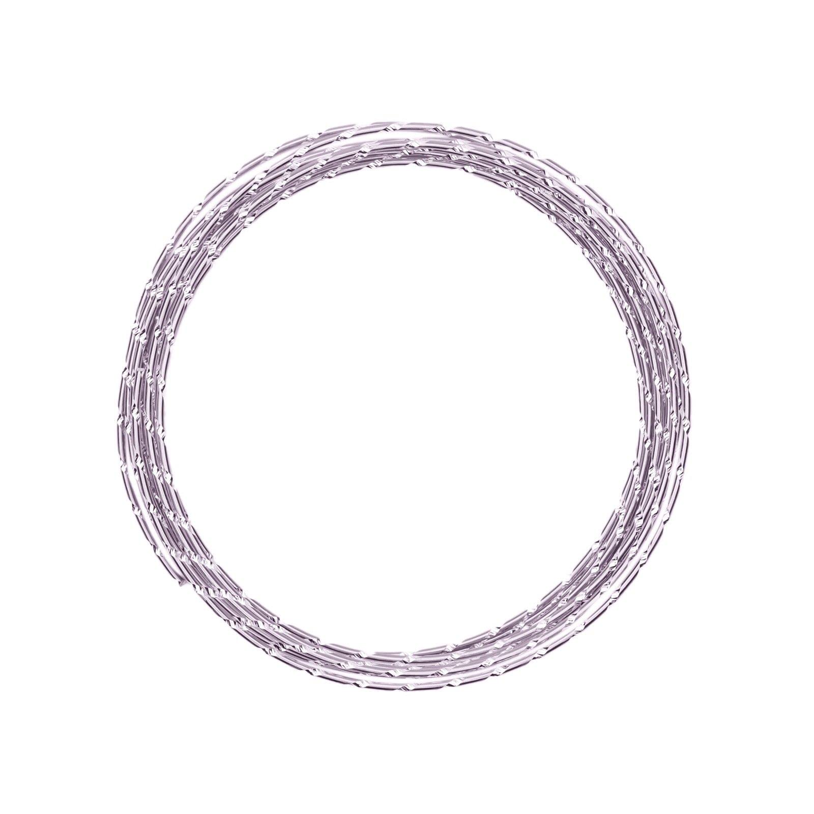 Vaessen Creative 2 mm x 5 m Aluminium Wire Diamond Cut, Soft Lilac, Purple