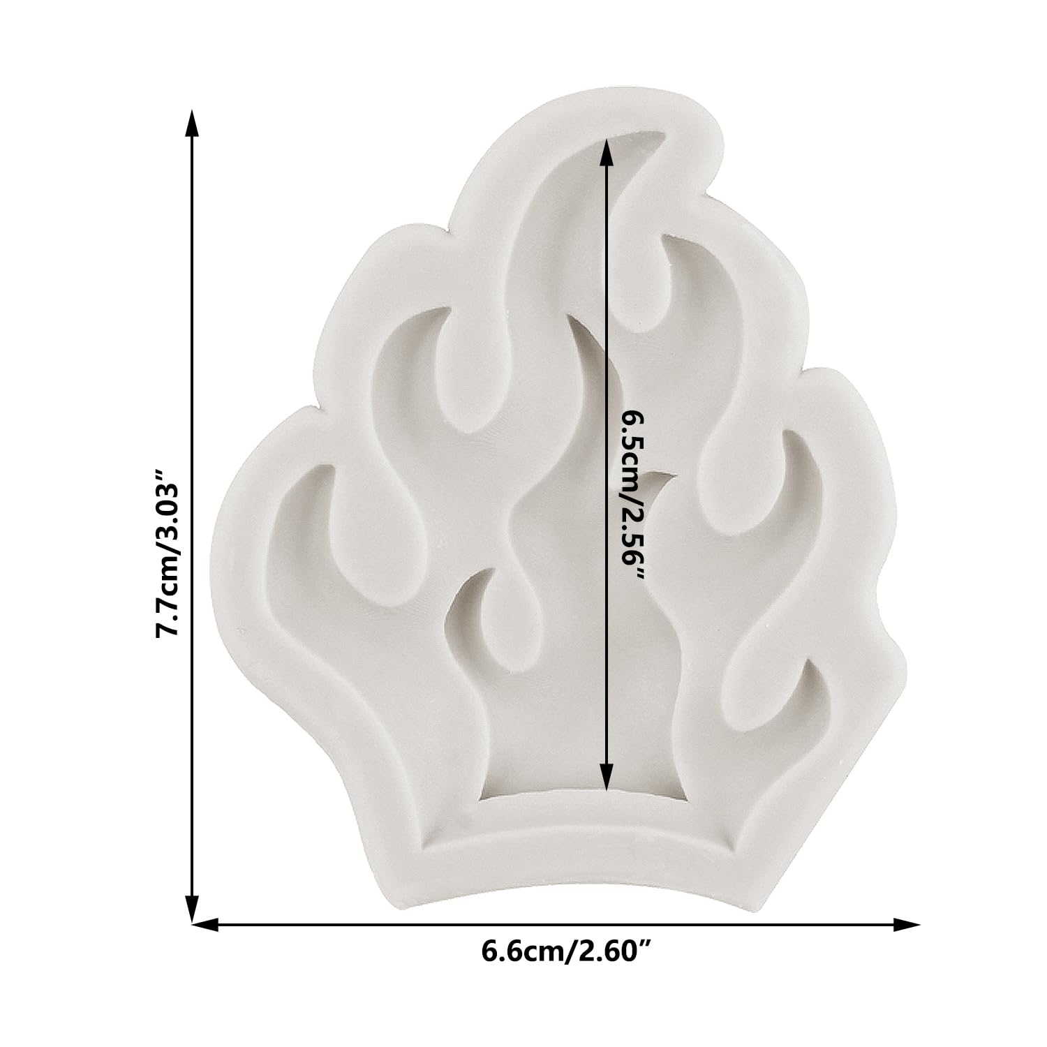 MINFEIDMS Moules en silicone pour décoration de gâteaux en forme de flamme pour décoration de cupcakes, bonbons, chocolat, pâte à sucre, argile polymère