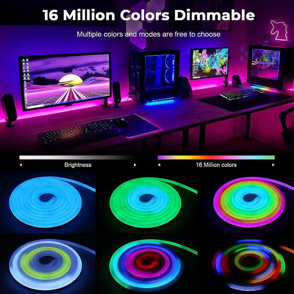 Sincronización Musical Luces Led Tiras De Luz Led Con Mando A Distancia 16 Millones De Colores Para Elegir Tiras De Luz De Modelado DIY Sincronización De Luz Y Sonido Retroiluminación De TV(5vrgb,2m(6