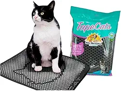 Tapete Coletor de Areia para Gatos - 68x56cm - Preto - E.V.A. e Polipropileno, Fácil de Limpar, Ideal para Ambientes