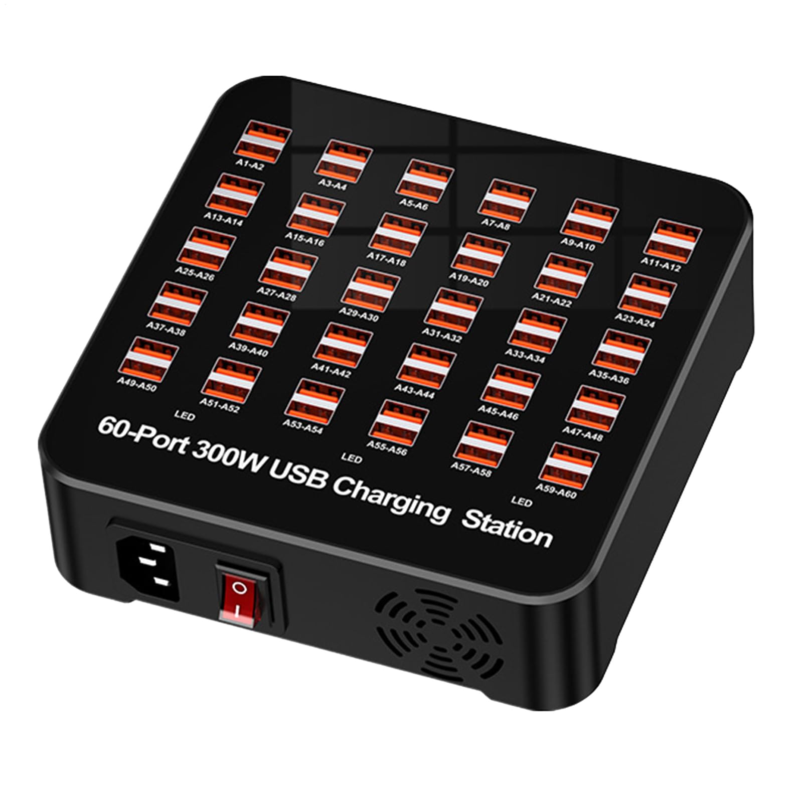 Stazione Di Ricarica Per Multipli Dispositivi Hub di Ricarica Multipla | Presa Intelligente per Laptop PC Smartphone Casa Ufficio Viaggio