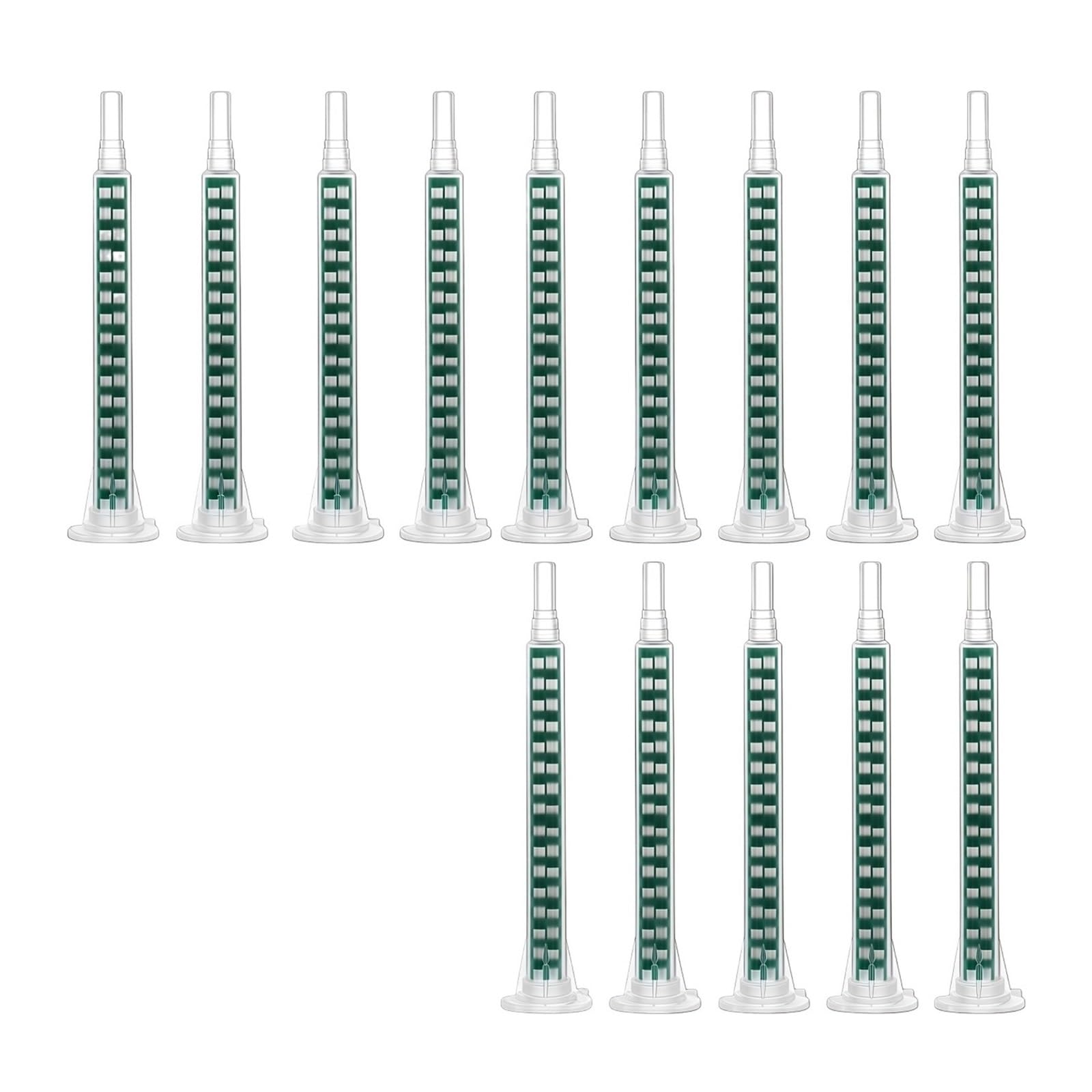 Boquillas de mezcla epoxi cuadradas 80 unidades puntas para aplicador de pegamento pistola AB de 50ml