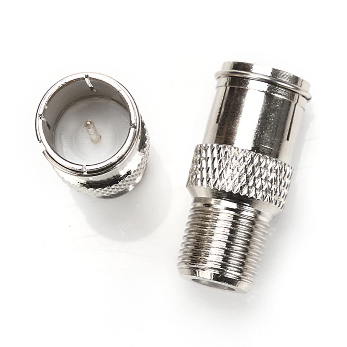 4 Conectores F Macho A TV Hembra - Adaptador Coaxial Perfecto Para Antenas Y Satélite, Fácil De Instalar