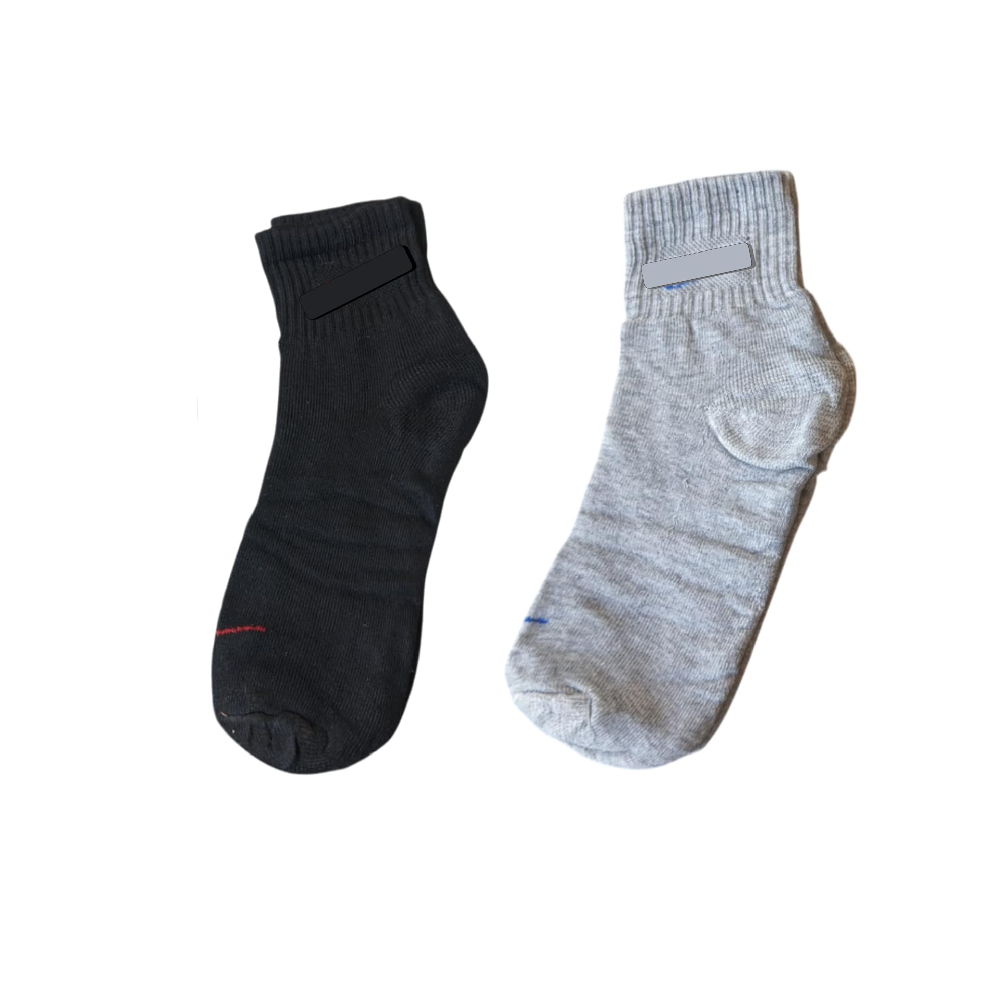 Kids Ankle-Length Cotton Socks for Boys & Girls (12–16 Years) – Soft Breathable Stretchable Socks – Pack of 3 (Grey, Black & White) 1
