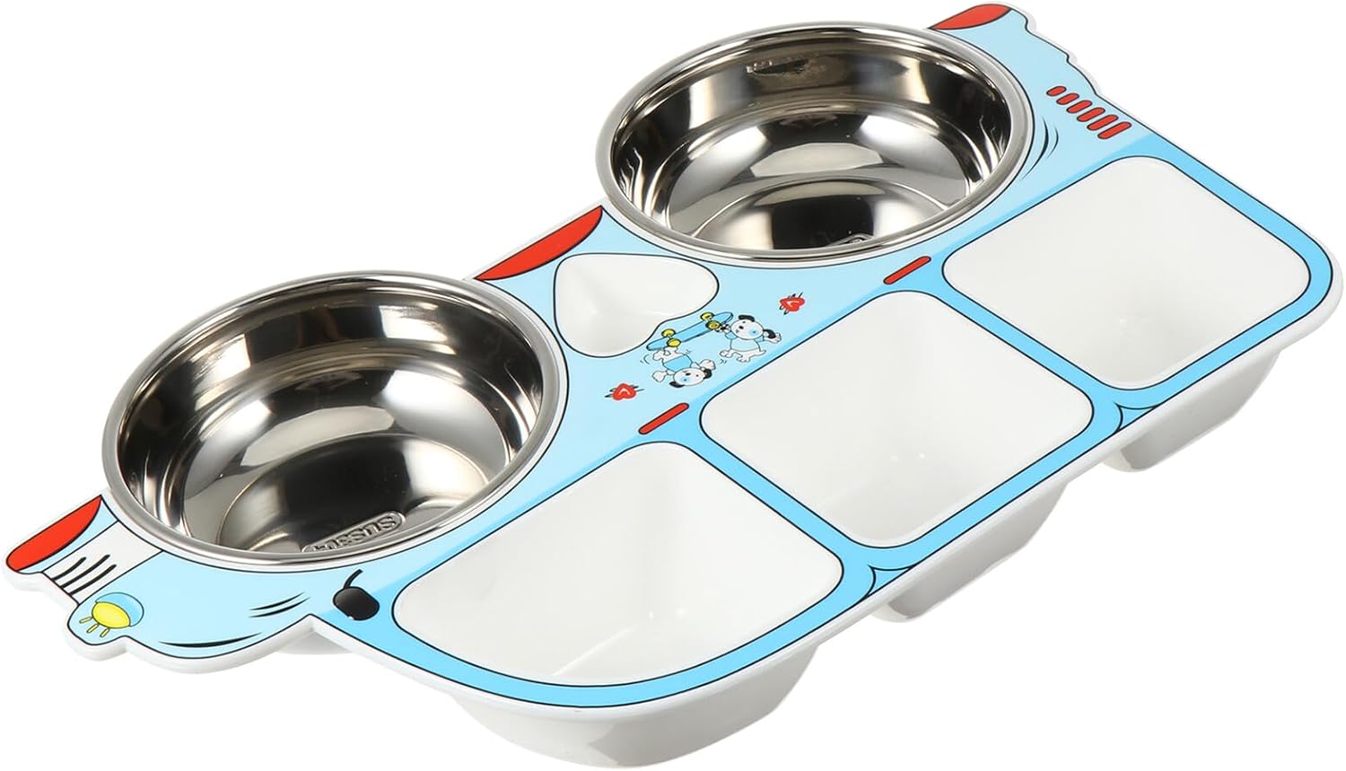 VANZACK Car-shaped Food Dish Detachable Dinner Plate with Compartments for Balanced Meals Feeding Tableware for Boys - Image 1 of 9