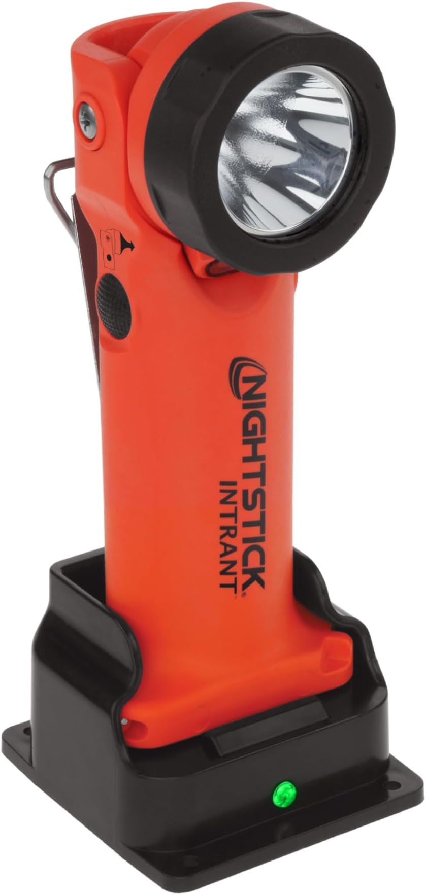 Nightstick Intrant Intrinsically Safe Dual Angle Light-Rechargeable, Aluminum, Red