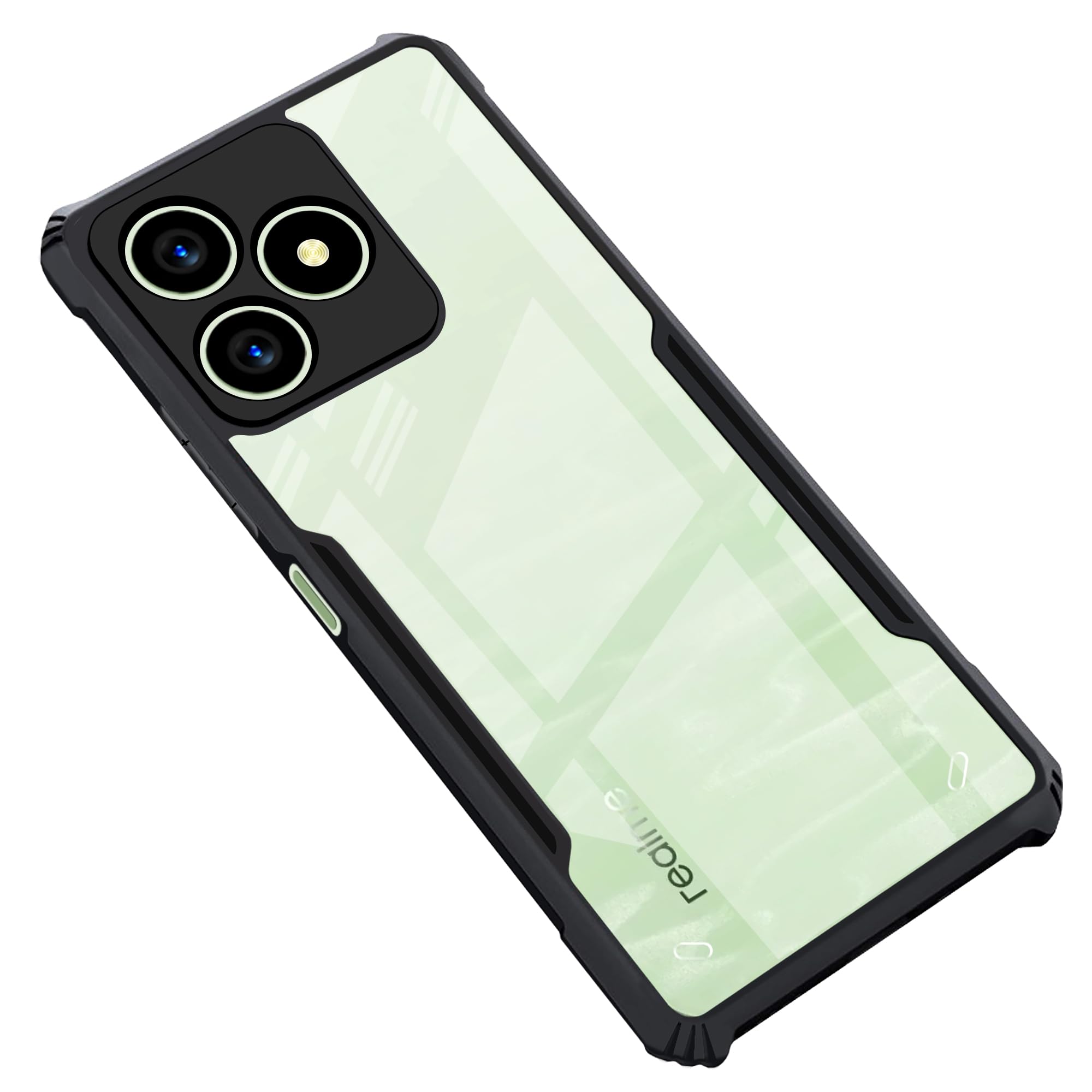 CEDO Realme C63 / Realme Narzo N63 (4G) Back Case Cover | Camera Protection Shockproof Bumper-Edge | Acrylic Crystal Clear 360 Degree Protection TPU+PC | Transparent Eagle Back Case Cover (Black) (B0D9BGK1HZ) Amazon Price History, Amazon Price Tracker