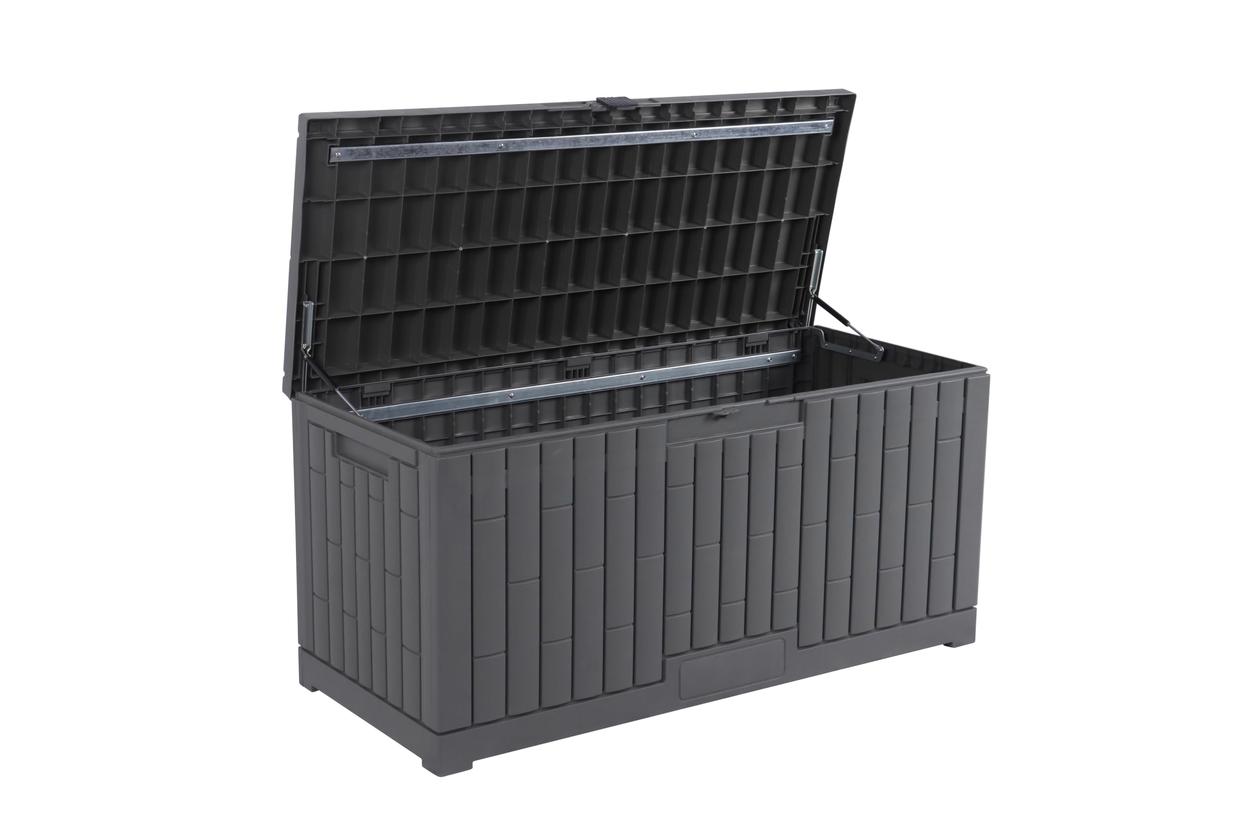 Koll Living Gartenbox Mara 454 Liter Grau | aus Kunststoff | 135 x 58,7 x 65 cm | UV- & witterungesbeständig