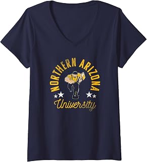 Womens Northern Arizona NAU Lumberjacks Logo V-Neck T-Shirt