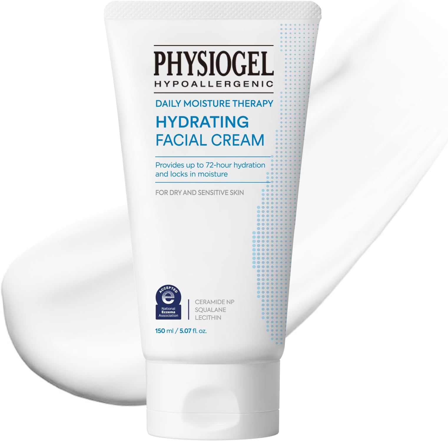 Daily Moisture Therapy Hydrating Facial Cream, Lightweight Face Moisturizer with Ceramide, 72H Lasting Hydration, For Dry & Sensitive Skin, 5 fl. oz.