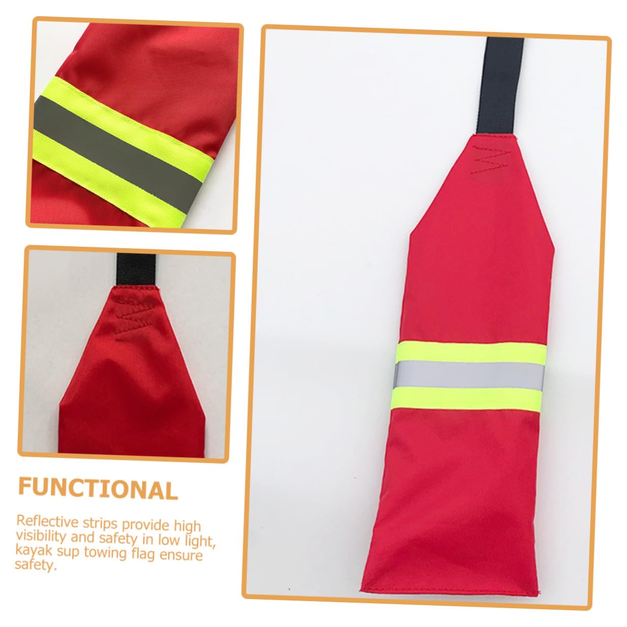Mipcase Accesorios para Pancartas De Seguridad Bandera De Seguridad para Kayak Bandera De Seguridad para Remolque Banderas Reflectantes Kit De Seguridad para Kayak Bandera De De