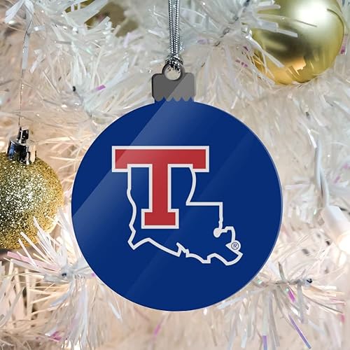 Miniatura 6 de Louisiana Tech University Bulldogs Logo Acrylic Christmas Tree Holiday Ornament