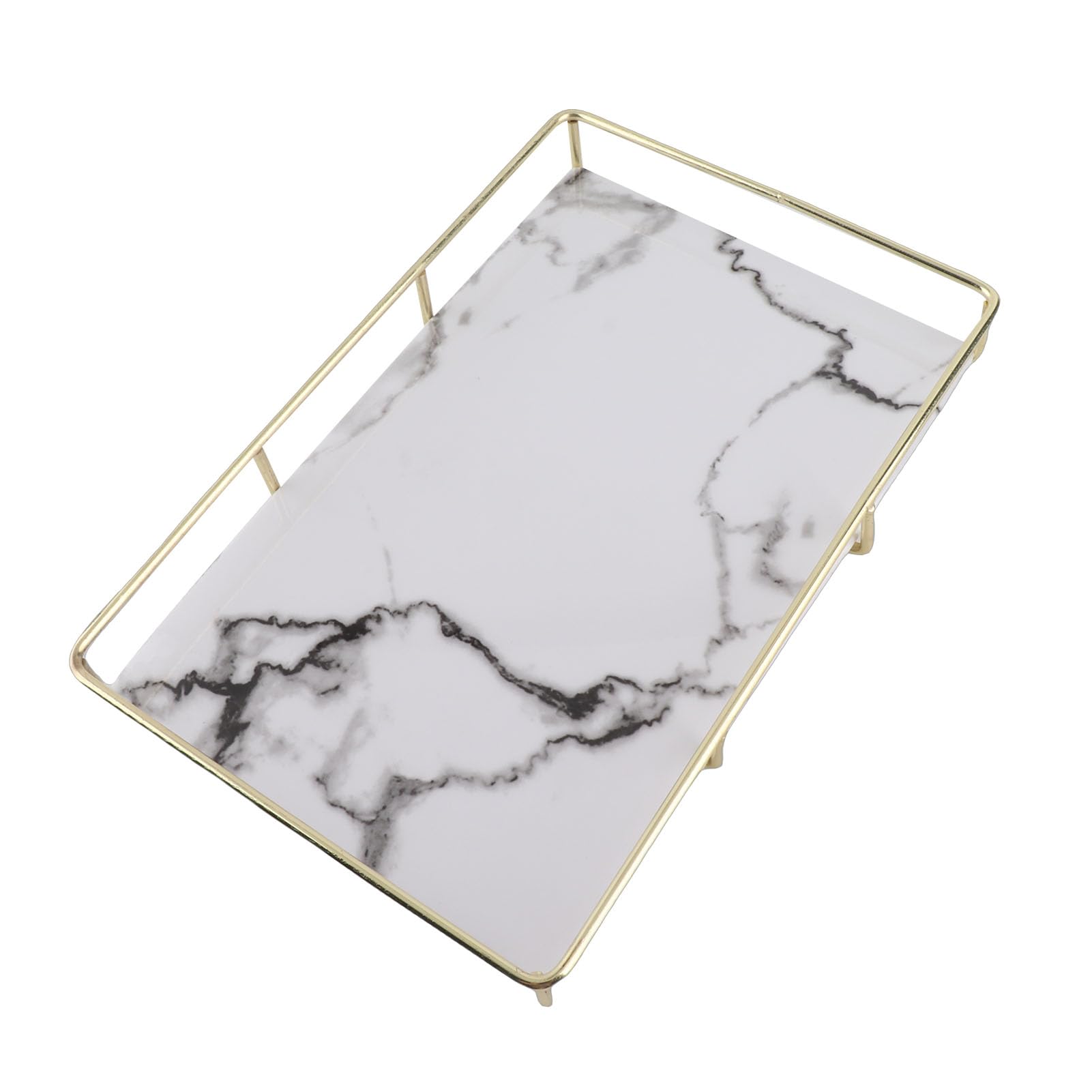 Bandeja de tocador Organizador de Escritorio Soporte de decoración acrílica Maquillaje Joyería Perfume Estante de Hierro Resistente Ventilación Sala de Estar Baño Mesa