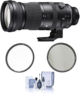 Sigma 150-600mm f/5-6.3 DG DN OS Sports Lens for Sony E, Bundle with Haida 95mm CPL+Clear Filter Kit, Cleaning Kit