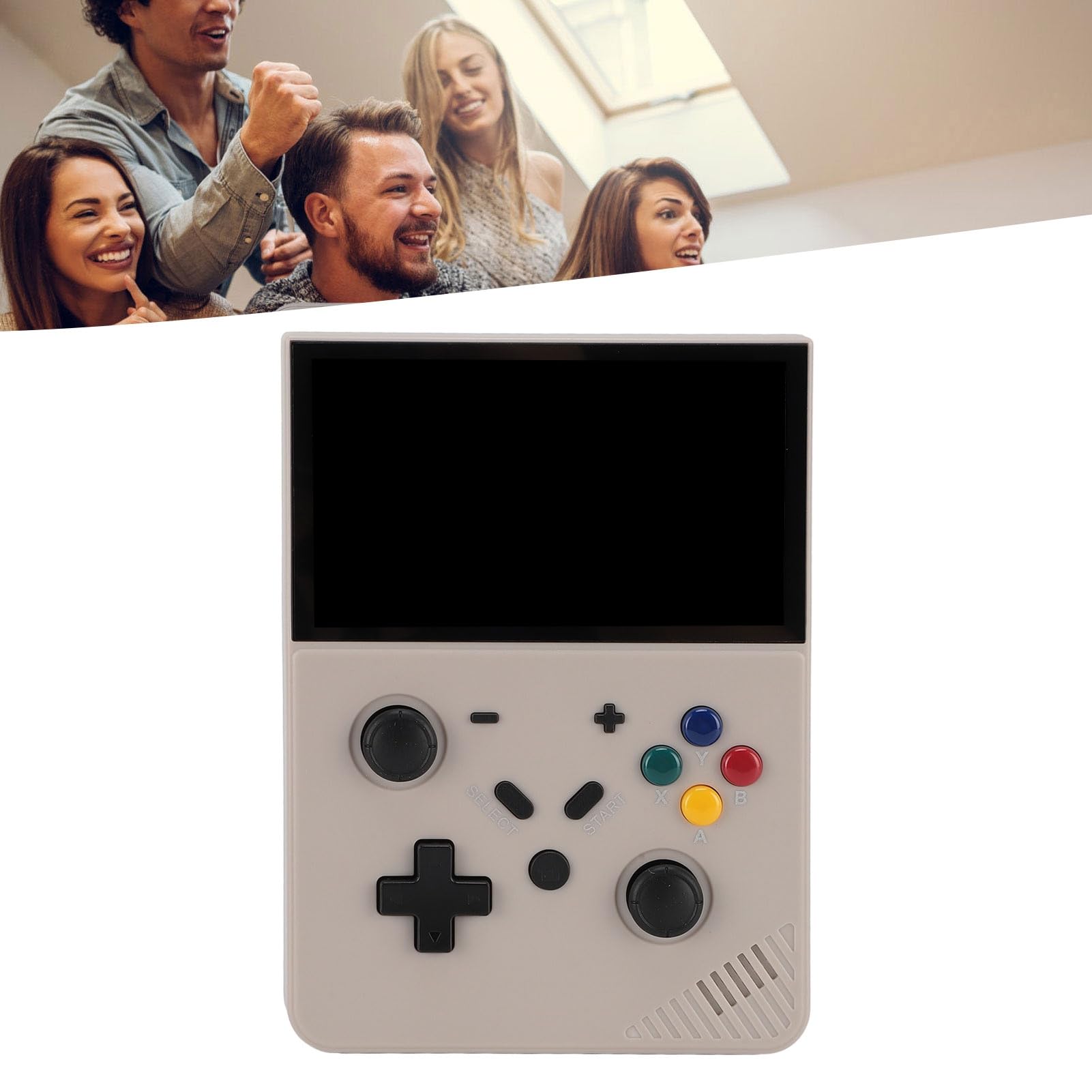 Acouto Console di Gioco Portatile Lettore Portatile retrò Dispositivo di Gioco con Schermo da 4,3 Pollici con Oltre 20000 Giochi Scheda di Memoria Piccola Grigia da 128 GB E ESTESA Supporta Ga (#13)