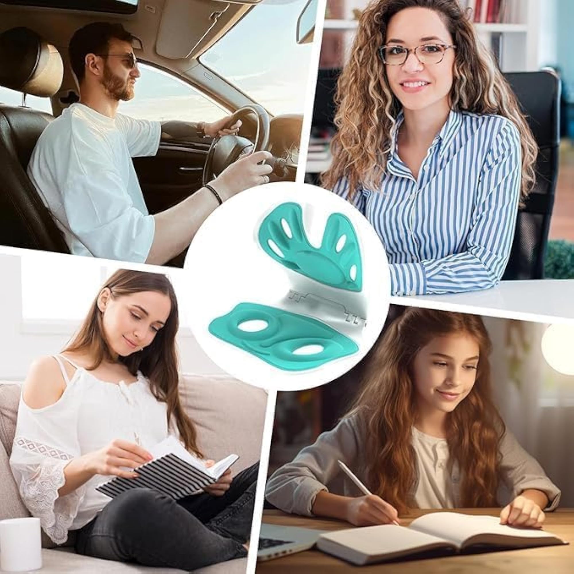 Foldable Ergonomic Chair Cushion with Back Support