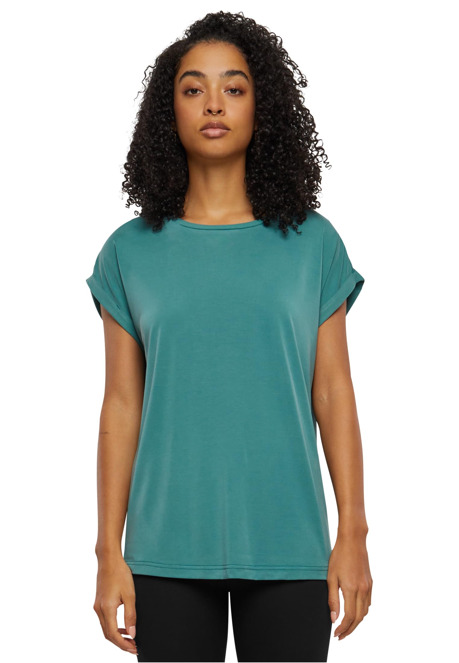 Urban Classics Damen Ladies Modal Extended Shoulder Tee