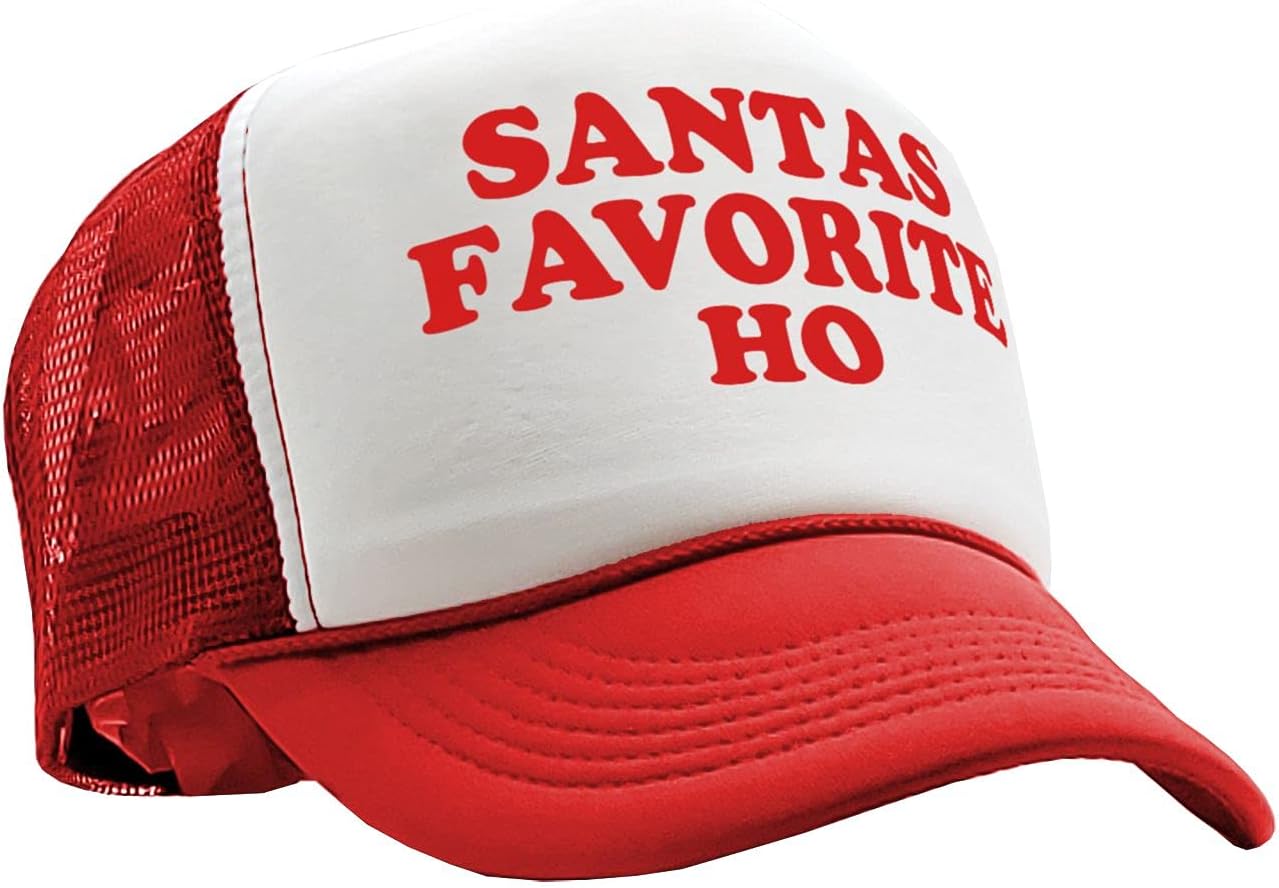 The Goozler - Santas Favorite HO - Christmas Claus Funny - Vintage Retro Style Trucker Cap Hat - Image 2