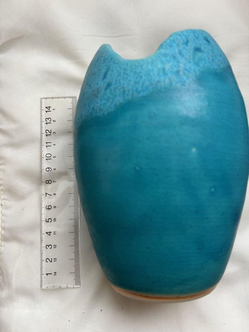 Amazon.co.jp: 沖縄 やちむん 花瓶 レア商品 沖縄ブルー : ホーム