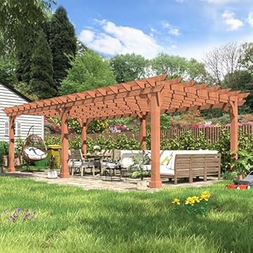 flat roof wooden gazebo