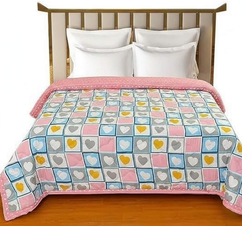 ROMAN HOME Polycotton Kids Single Dohar | Soft | Light Weight | Reversible Both Side Use | Summer Blanket | (55"x85" |Cartoon Kids Print)