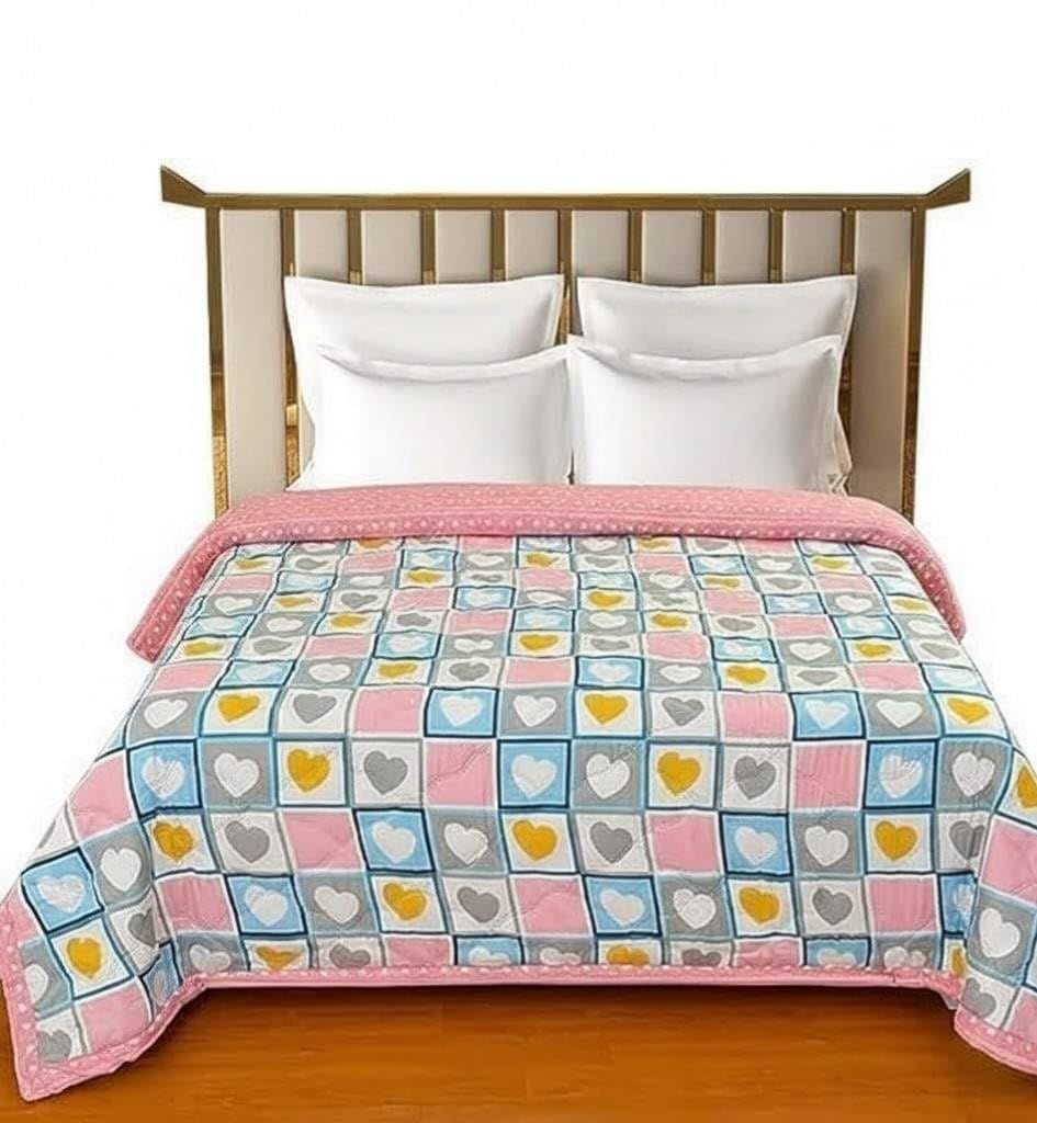 ROMAN HOME Polycotton Kids Single Dohar | Soft | Light Weight | Reversible Both Side Use | Summer Blanket | (55"x85" |Cartoon Kids Print)