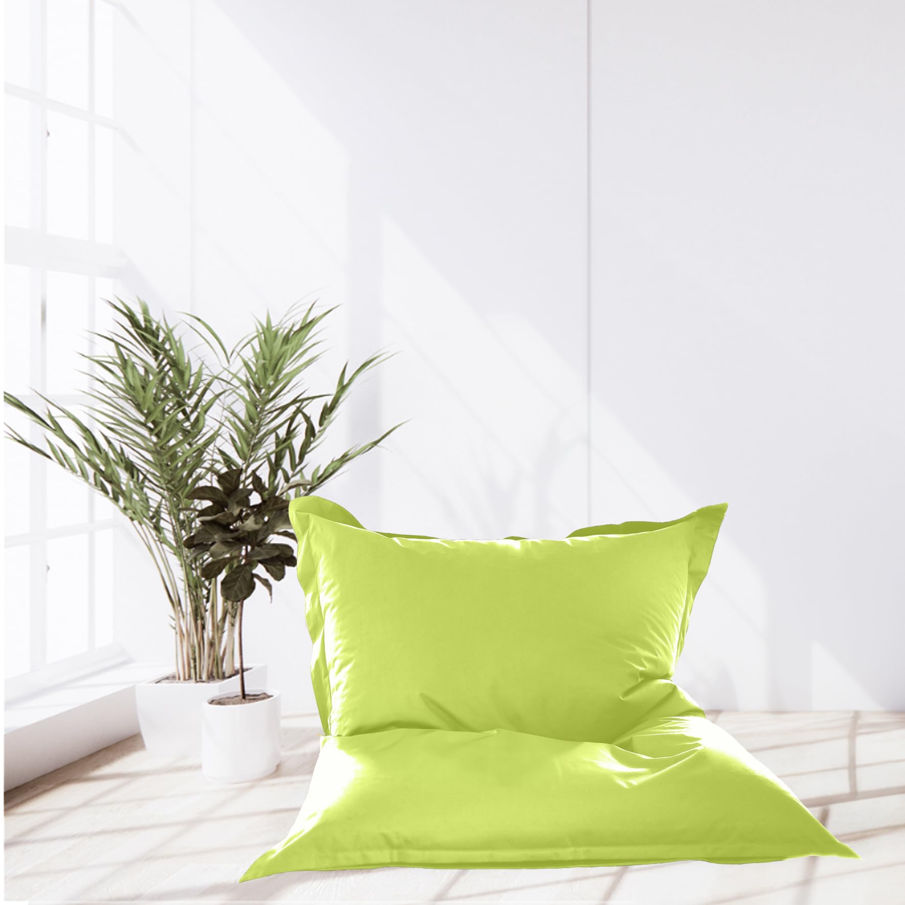 Outdoor & Indoor Eco-pouf con imbottitura ECO, pouf gigante, poltrona relax, cuscino da pavimento, Bean Bag 350L (verde)
