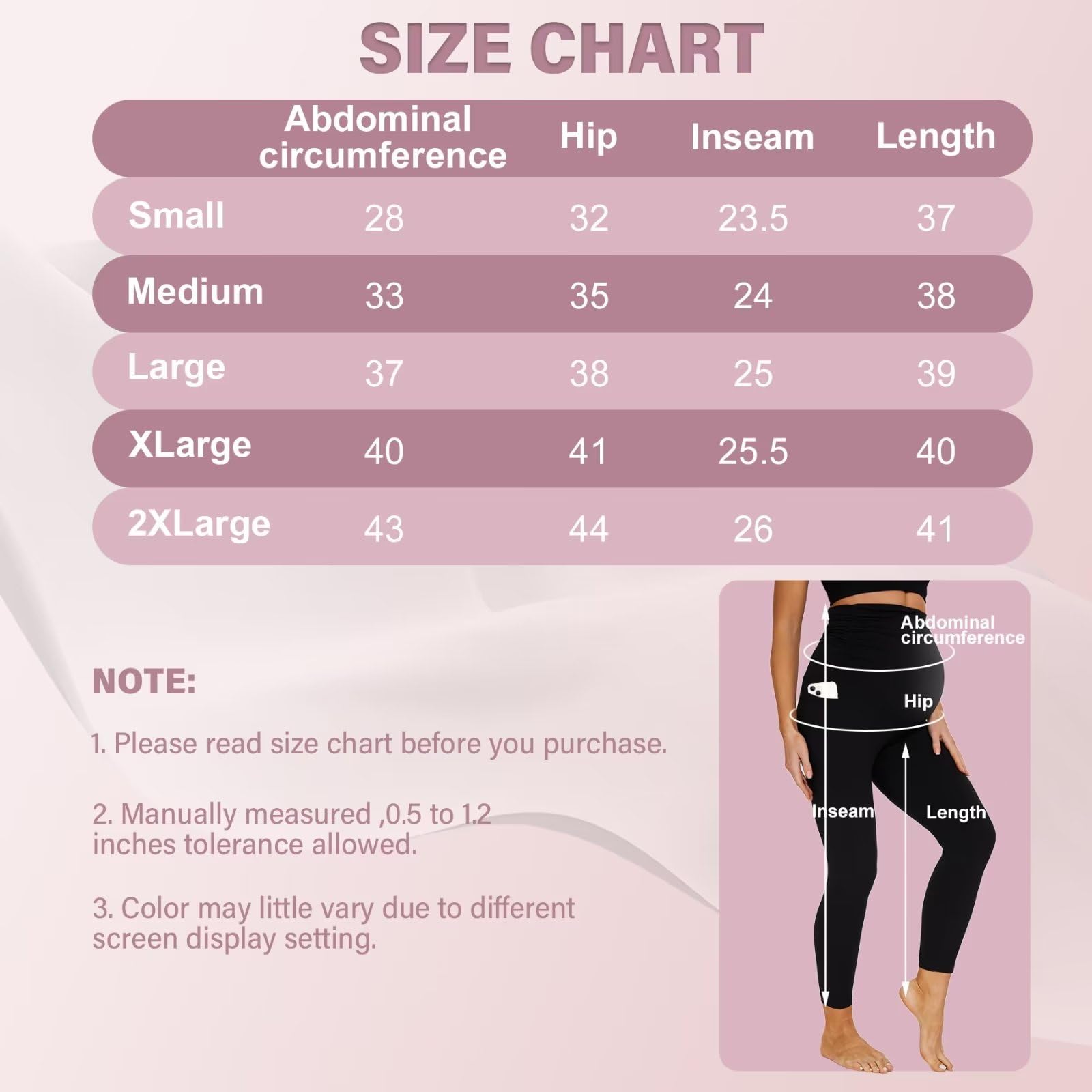 Sundwudu Paquete de 2 leggings de maternidad sobre el vientre, pantalones de yoga de cintura alta para mujer, pantalones de entrenamiento activo con bolsillos