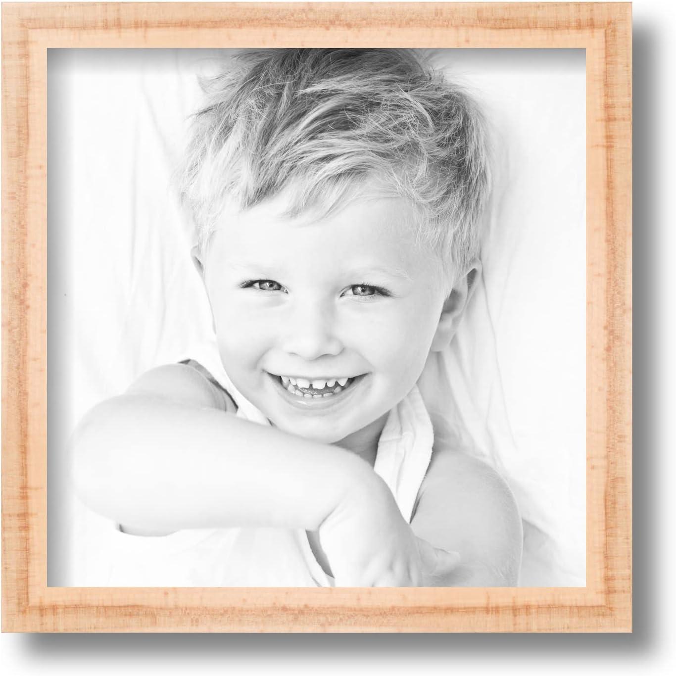 ArtToFrames 10x10 Inch Brown Picture Frame, This 0.81 Inch Custom Wood Poster Frame is Hard Maple Wood - Comes with Foam Backing 3/16 inch and Regular Glass (FBPL82213-410-10x10)