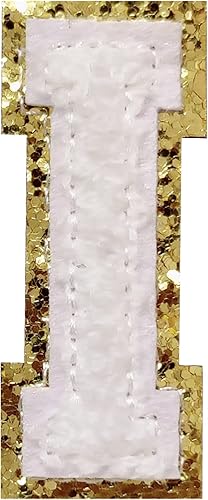 Miniatura 50 de 4 parches de letras de felpilla blanca, parches termo-adhesivas de 2.2", parches de letras de felpilla para ropa (M)