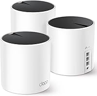 TP-Link Deco X55 AX3000 WiFi 6 Mesh System (3-Pack) - 6500 Sq Ft Coverage, Gigabit Ports, Ethernet Backhaul, AI-Driven Mesh