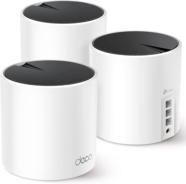 TP-Link Deco AX3000 WiFi 6 Mesh System(Deco X55) - Covers up to 6,500 Sq.Ft., Replaces Wireless Router and Extender, 3 Gigabit Ports per Unit, Supports Ethernet Backhaul,3-Pack