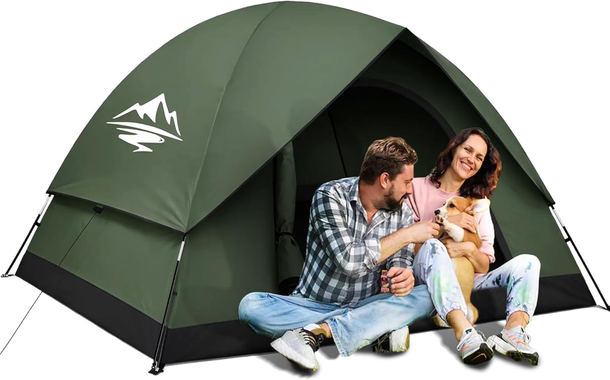 Tents for Camping 2/3/4 Person with Rainfly - Camping Tent Waterproof Windproof