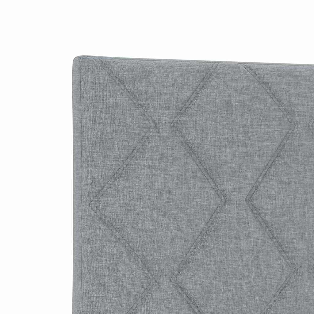Cabecero de cama de 200 cm de ancho - Funda de tela gris claro - Acolchado con marco de madera de pino - Diseño moderno - Robusto y duradero - Altura ajustable - Para dormitorio, cama