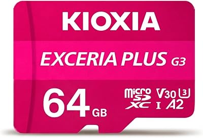 EXCERIA Plus G3 microSD Card 64GB, UHS-I U3 V30 A2, High Performance Memory Card for 4K Recording & Apps