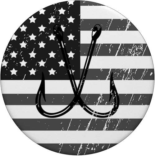 Miniatura 3 de Gancho de pesca Popsocket bandera estadounidense  PopSockets Grip y soporte para teléfonos y tabletas