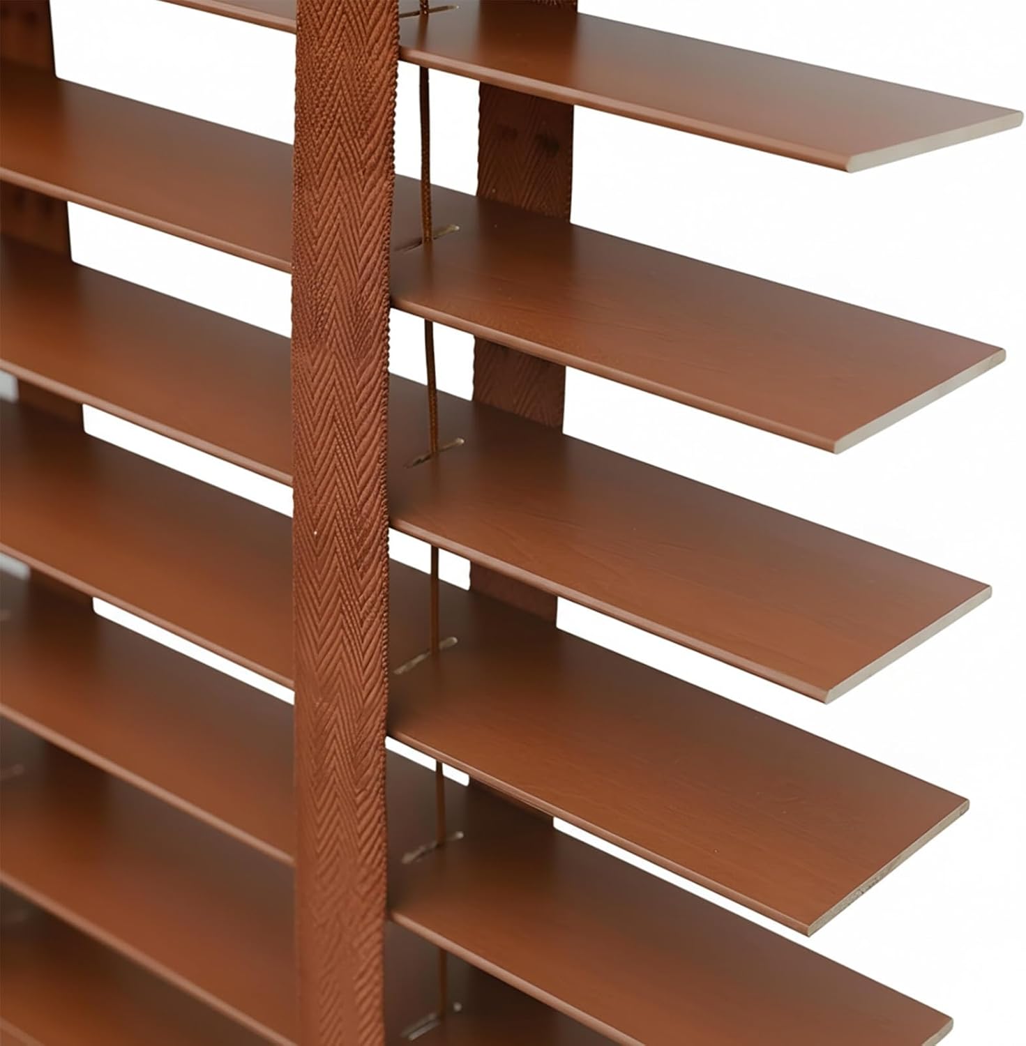 Blackout Wooden Blinds for Indoor Windows, 2'' Slats Cordless Custom Horizontal Wood Blinds, Room Darkening Privacy Window Shades for Home Office, Bedroom, Kitchen(Brown)