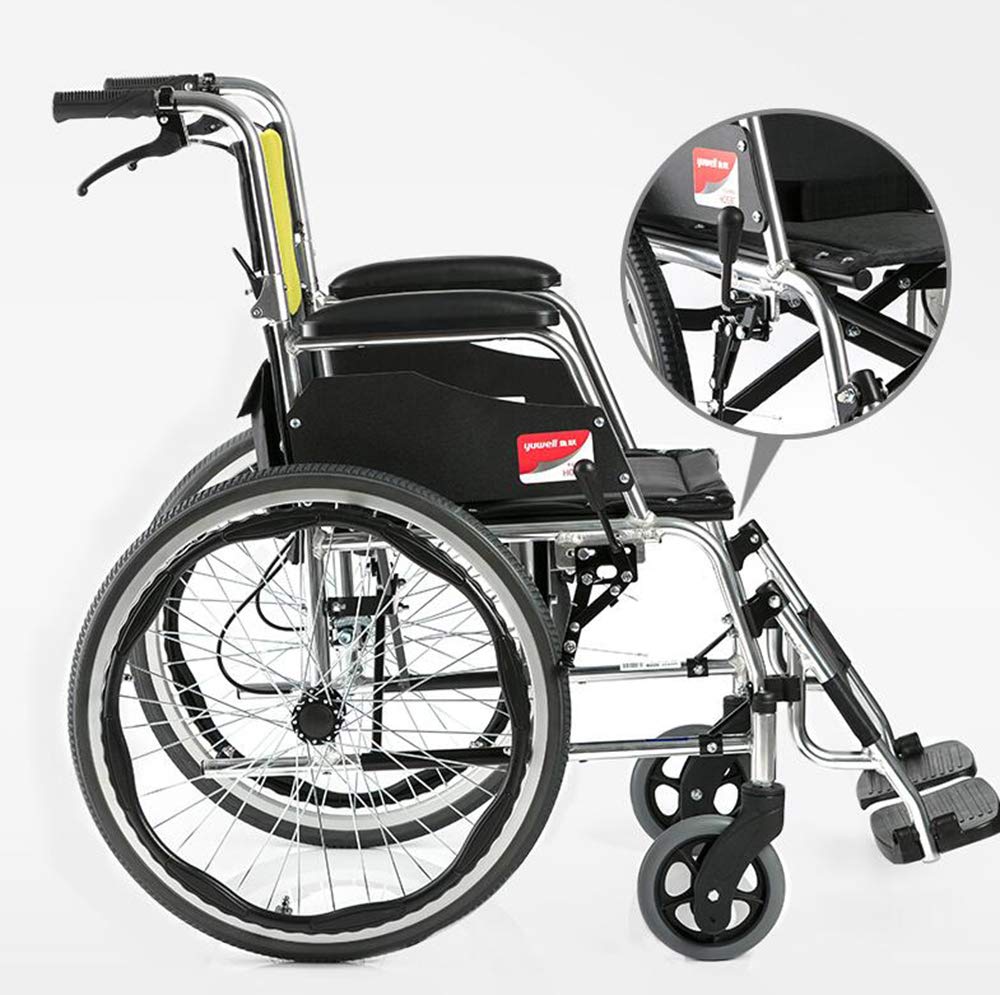 Wózek inwalidzki 12,5 kg Składany wózek inwalidzki Ergonomiczny Zaawansowany Wygodny tył Wygodne nogi 100 kg Łożysko 44*40cm Szerokość siedziska