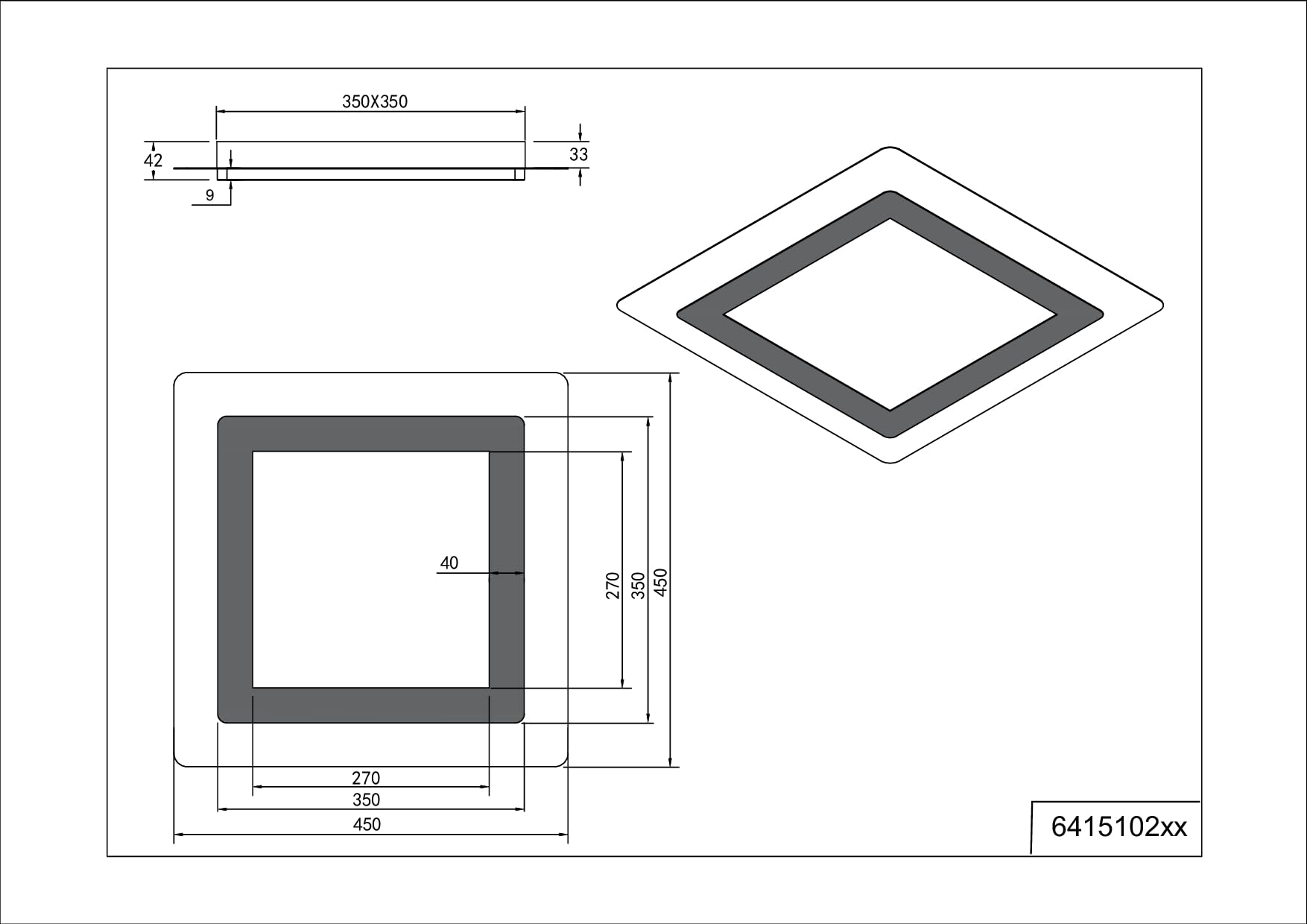 TRIO Morgan 641510280 - Plafoniera a LED in metallo nero opaco/oro, acrilico, 46 Watt inclusa, telecomando