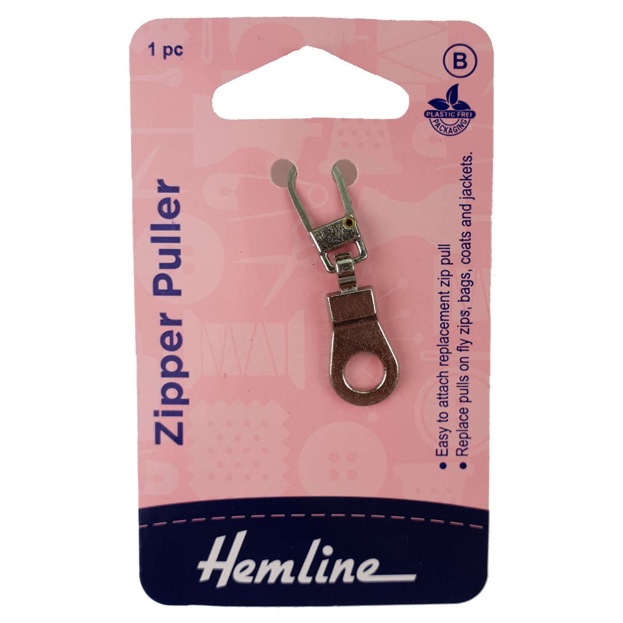 Hemline Metal Zipper Puller – Silver Ring Style Easy-to-Attach Accessory for Effortless Zipper Opening and Closing – Durable and Convenient Solution for Dresses, Jackets and Garments.