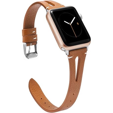 Wearlizer Tan Leather Apple Watch Band 38mm